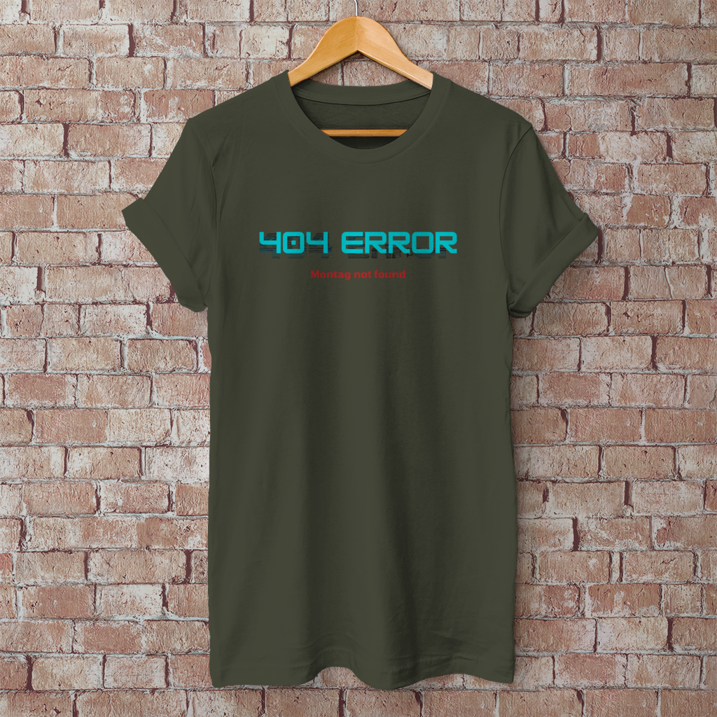 Herren T-Shirt 404 Error Neon