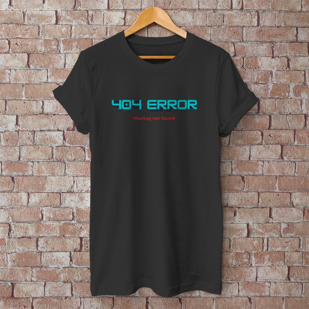 Herren T-Shirt 404 Error Neon