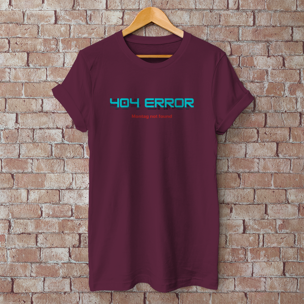 Herren T-Shirt 404 Error Neon
