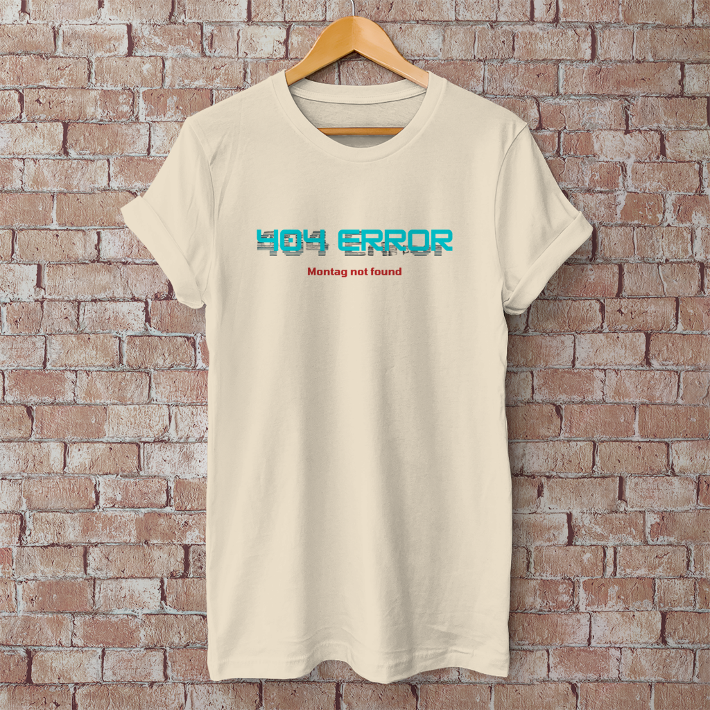 Herren T-Shirt 404 Error Neon