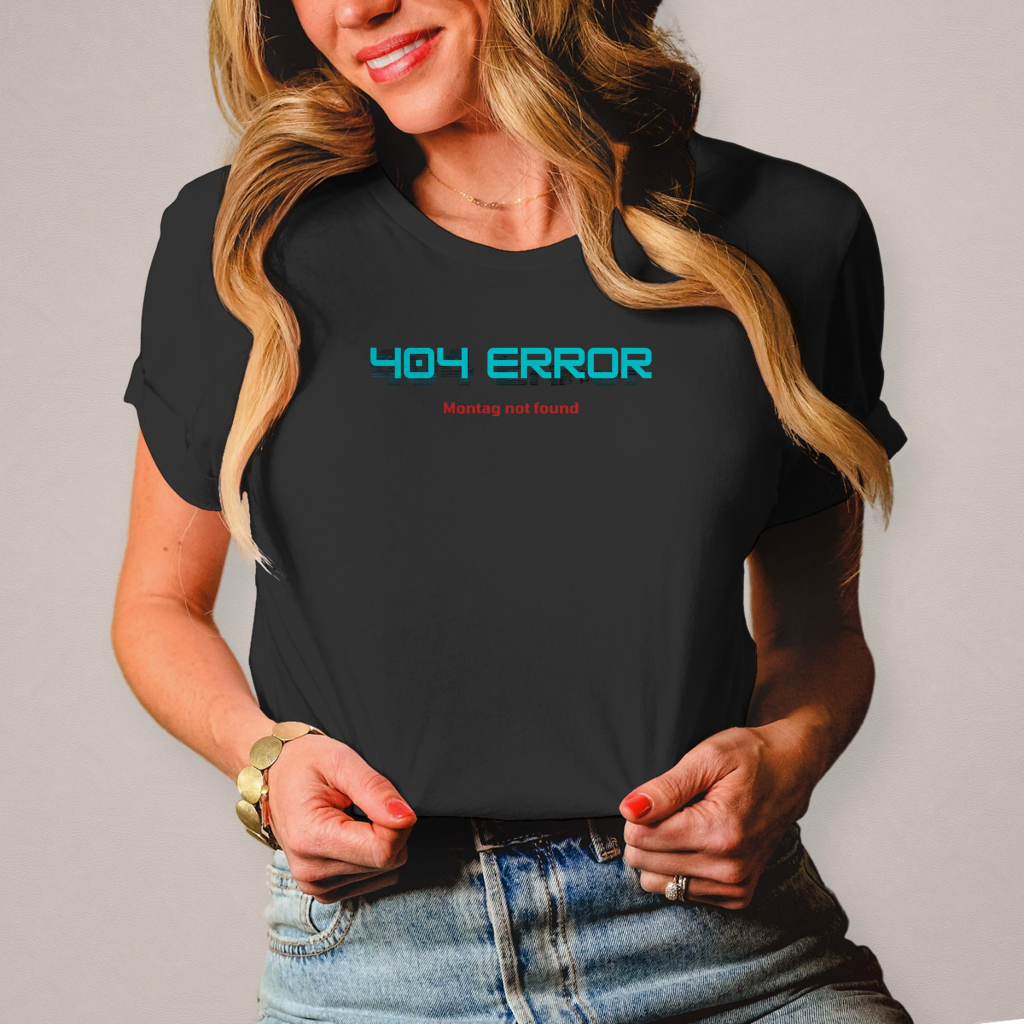 Damen T-Shirt 404 Error Neon