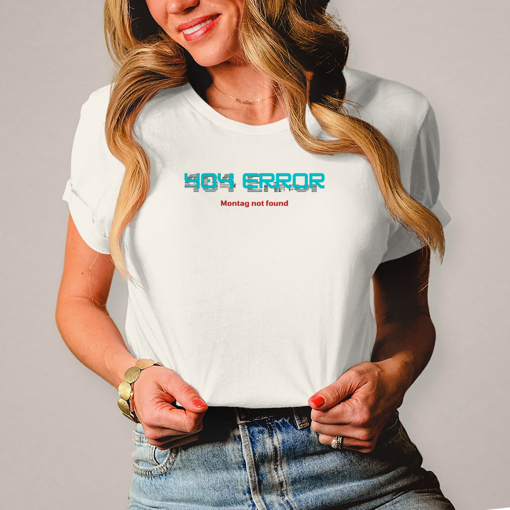 Damen T-Shirt 404 Error Neon