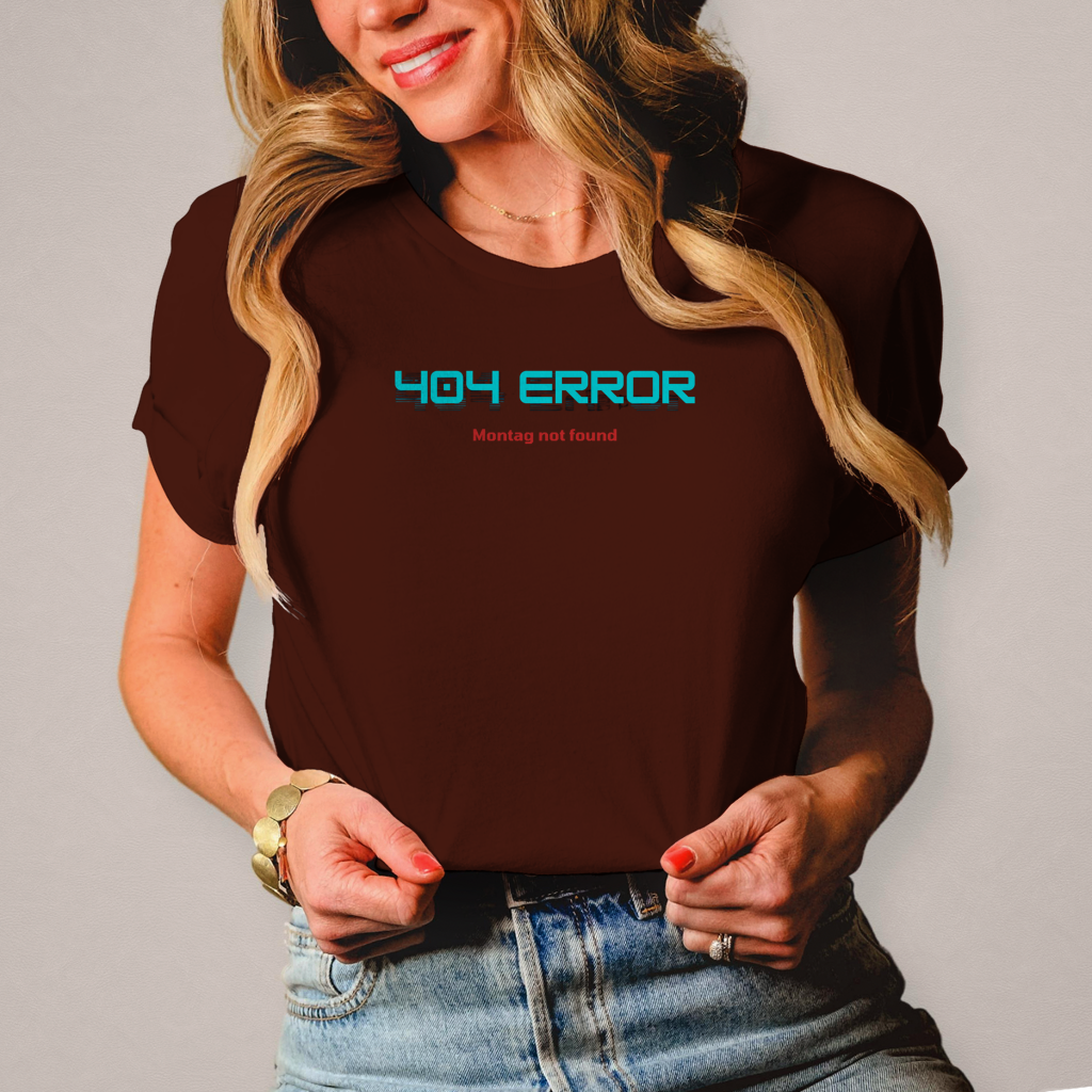 Damen T-Shirt 404 Error Neon