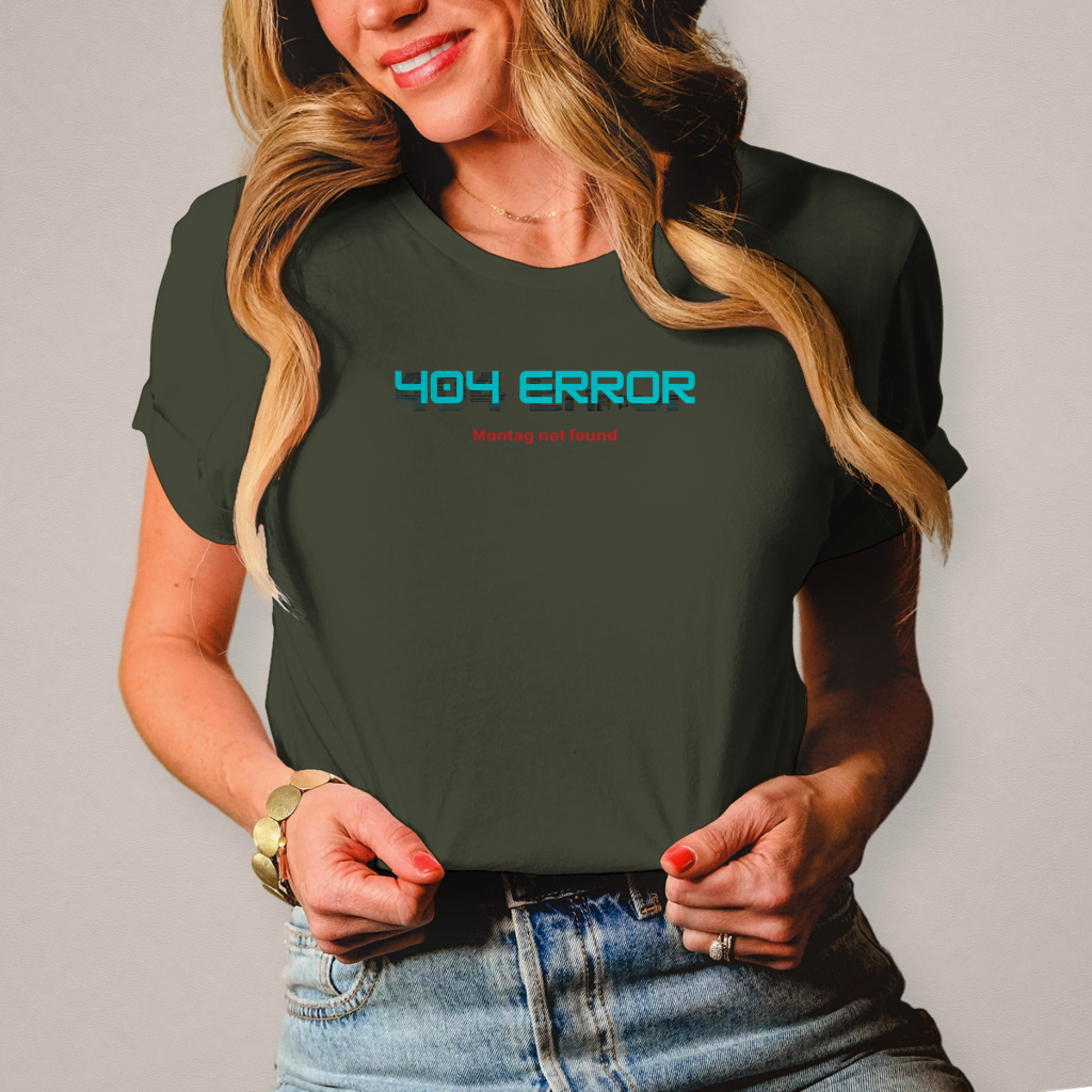 Damen T-Shirt 404 Error Neon