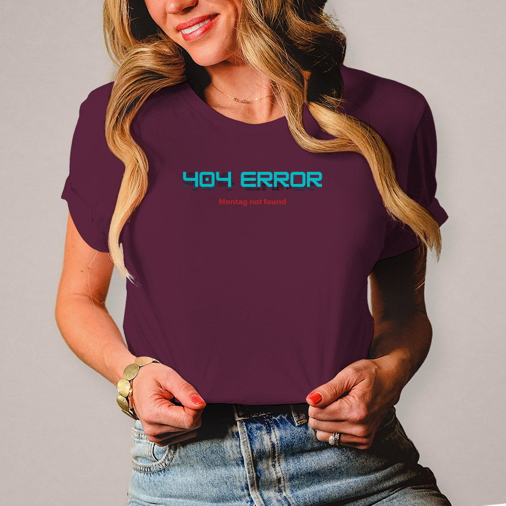 Damen T-Shirt 404 Error Neon