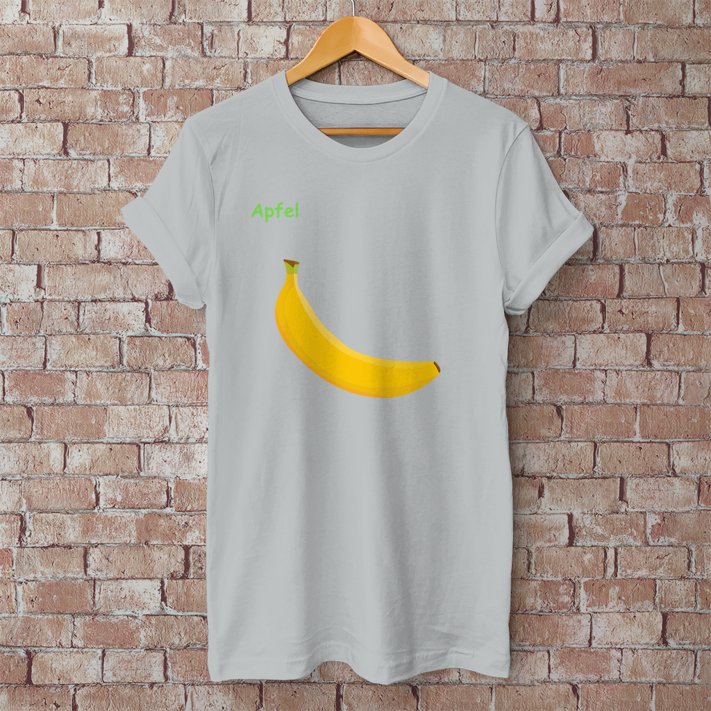 Herren T-Shirt Apfel/ Banane