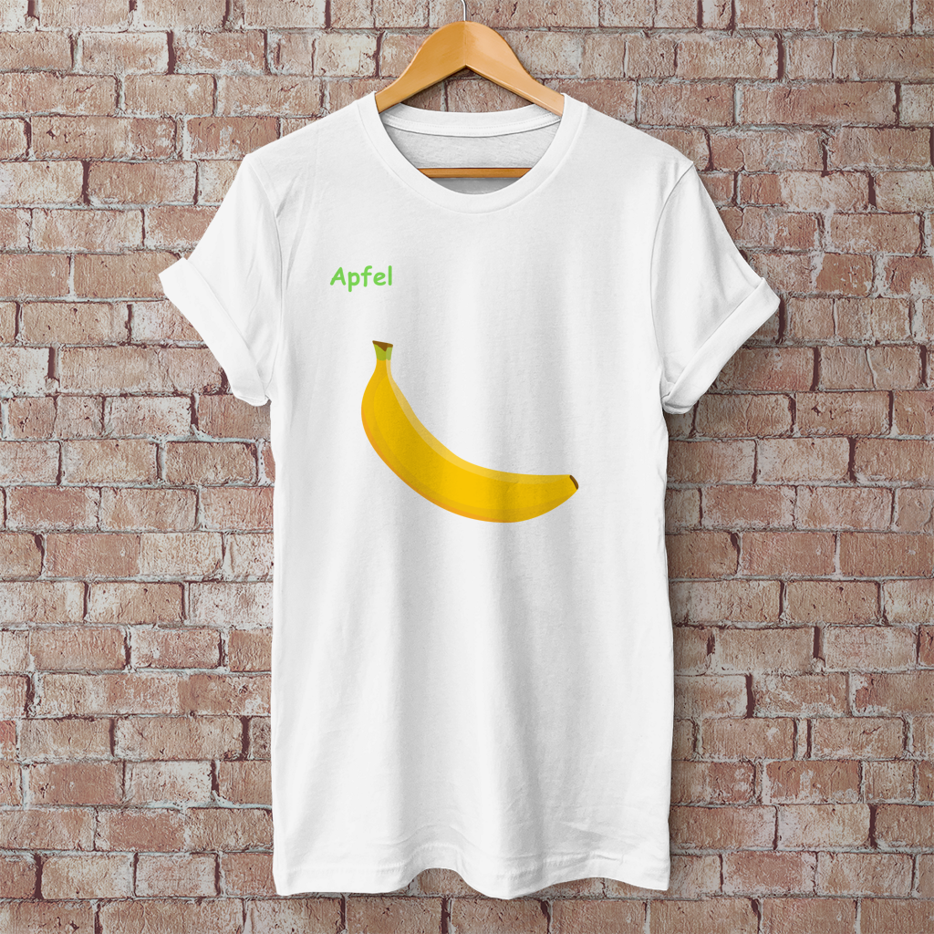 Herren T-Shirt Apfel/ Banane