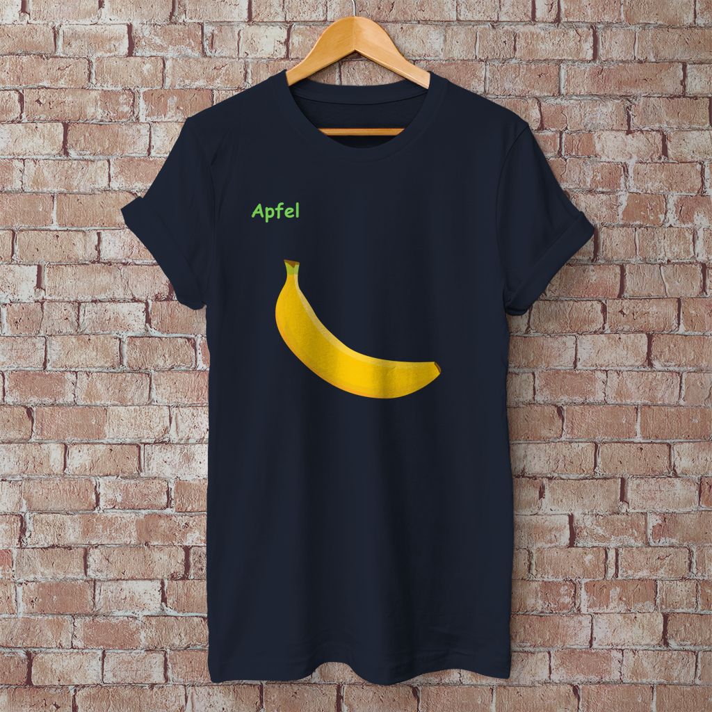 Herren T-Shirt Apfel/ Banane