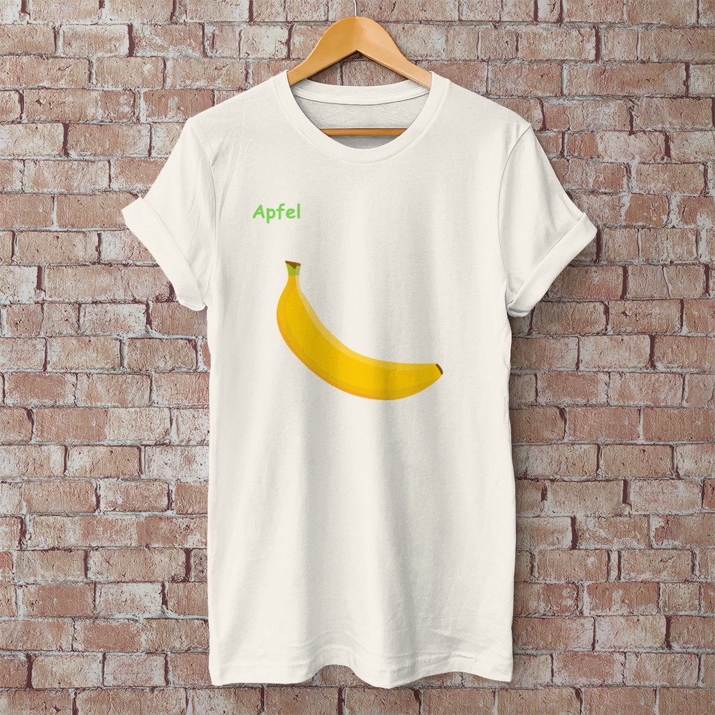 Herren T-Shirt Apfel/ Banane