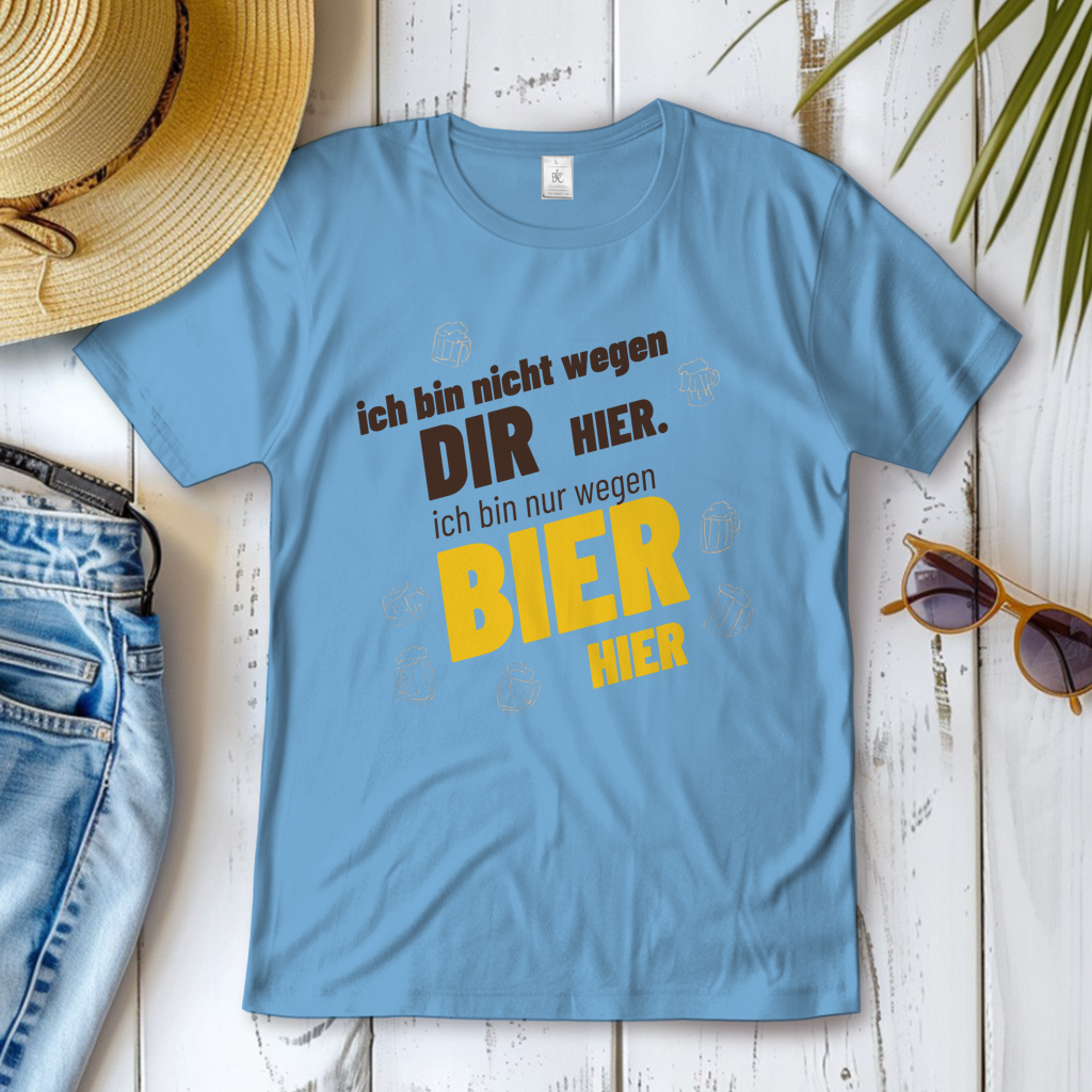 Damen T-Shirt wegen Bier hier
