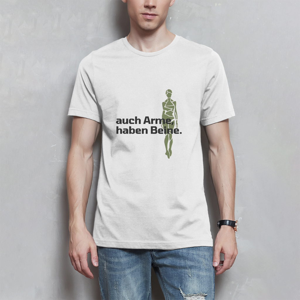 Herren T-Shirt Arme Beine