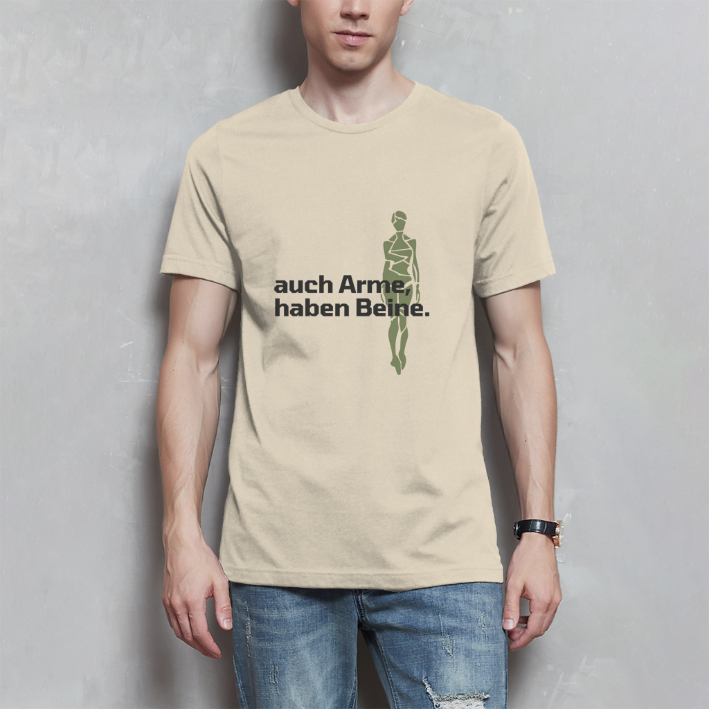 Herren T-Shirt Arme Beine