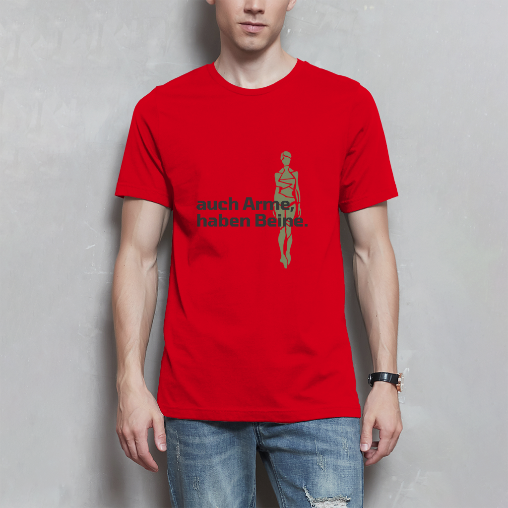 Herren T-Shirt Arme Beine