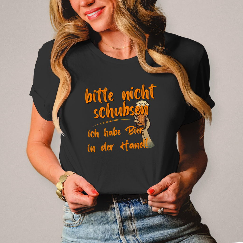 Damen T-Shirt nicht schubsen
