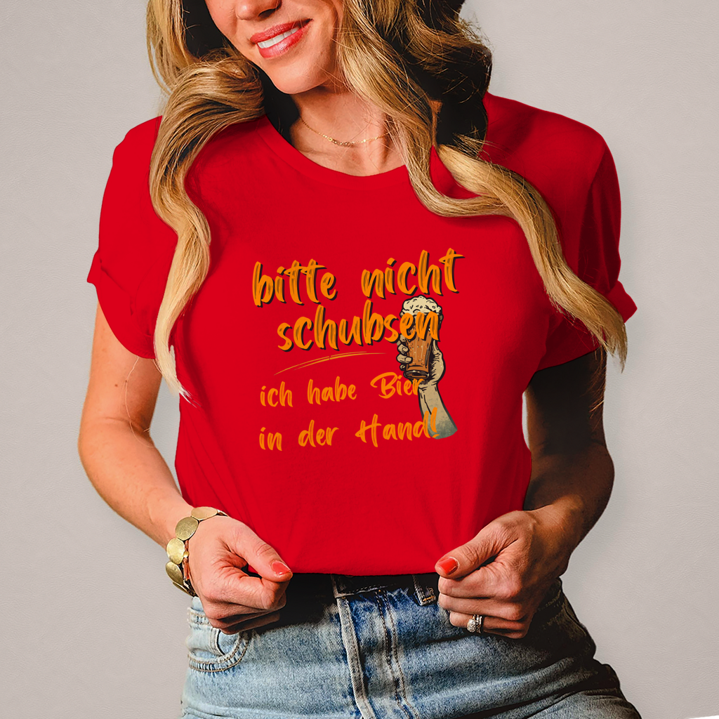 Damen T-Shirt nicht schubsen