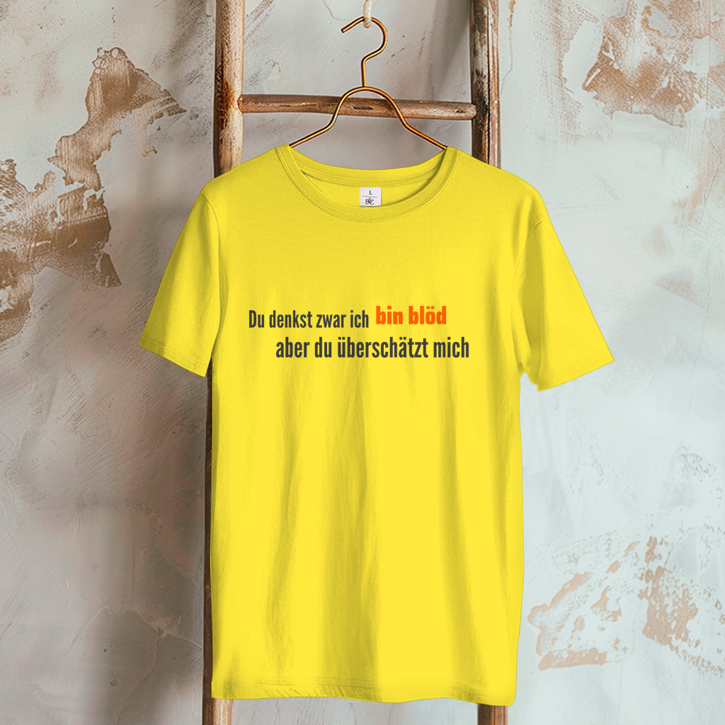 Damen T-Shirt du überschätzt mich