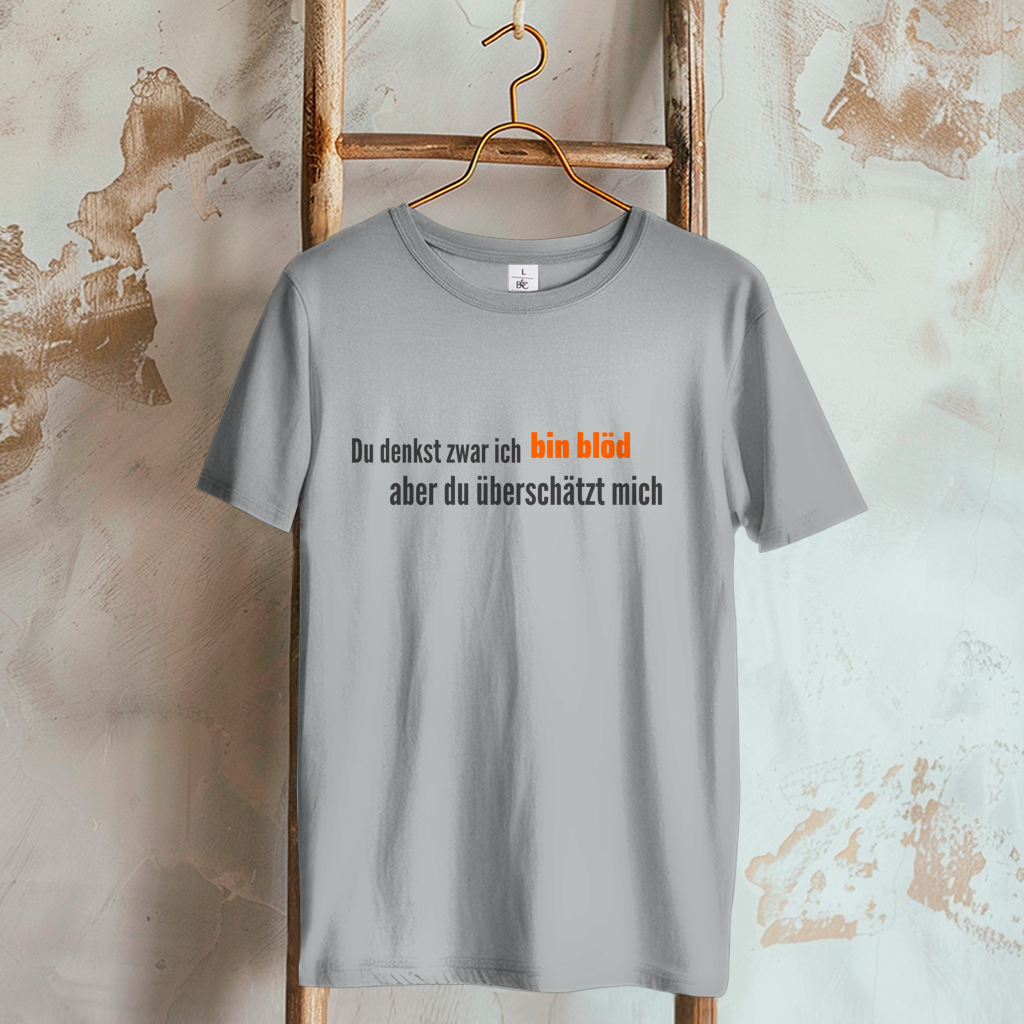 Damen T-Shirt du überschätzt mich