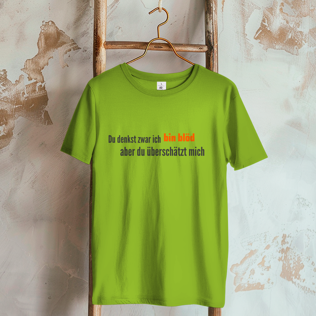 Damen T-Shirt du überschätzt mich