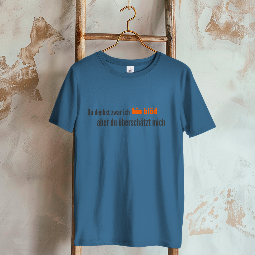Damen T-Shirt du überschätzt mich