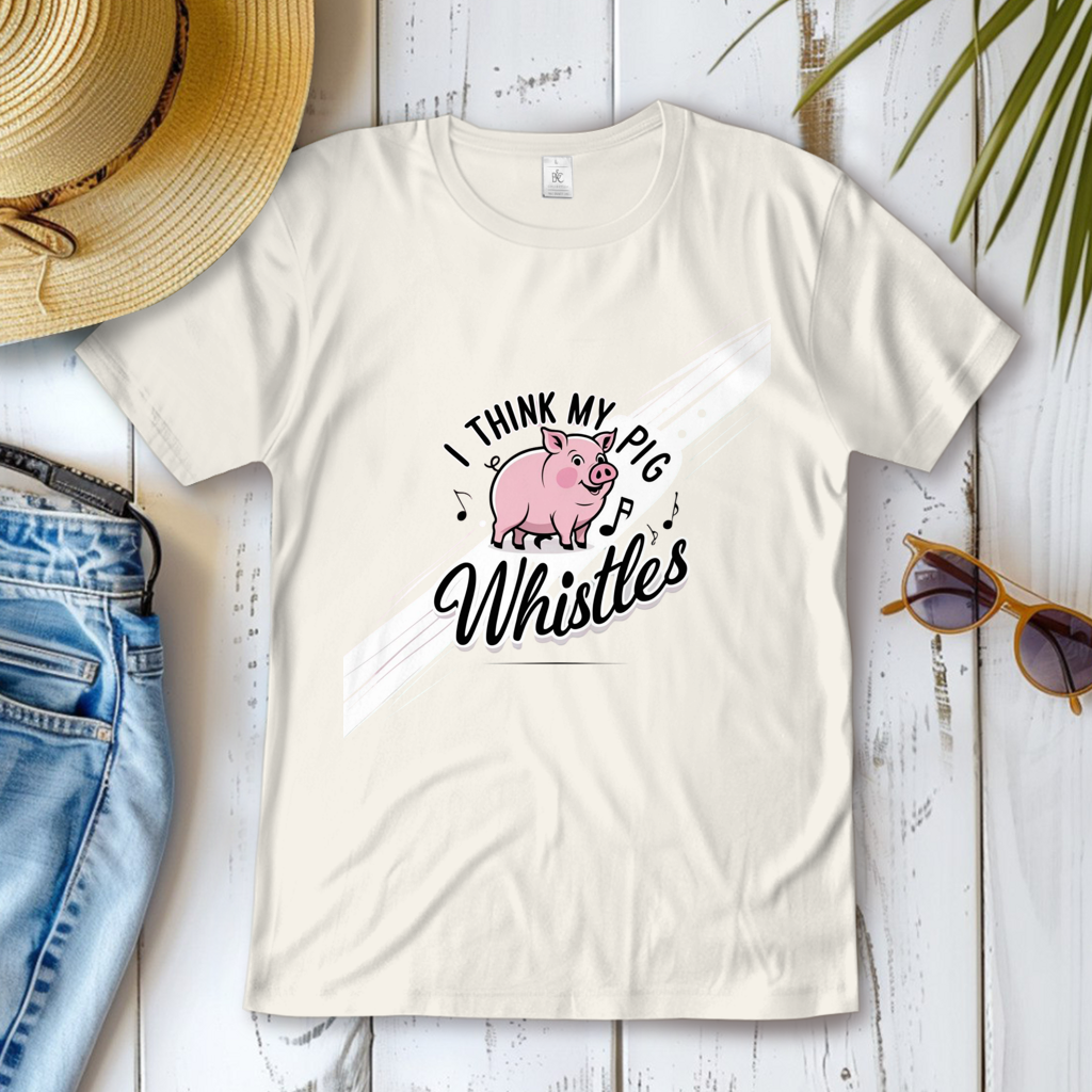 Damen T-Shirt mein Schwein pfeift