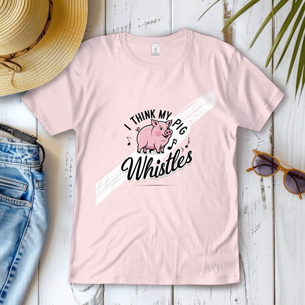 Damen T-Shirt mein Schwein pfeift