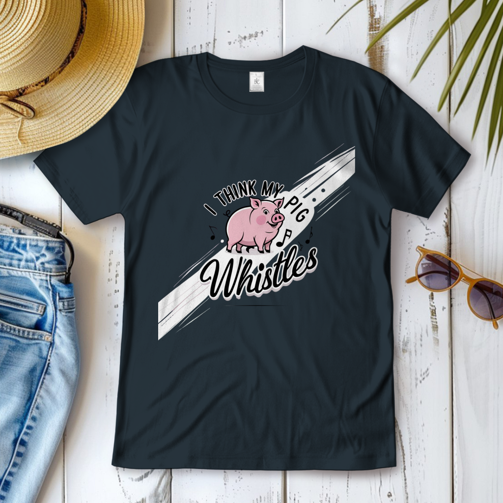Damen T-Shirt mein Schwein pfeift