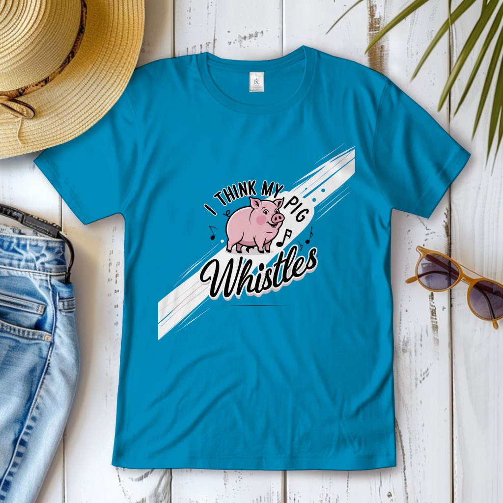 Damen T-Shirt mein Schwein pfeift