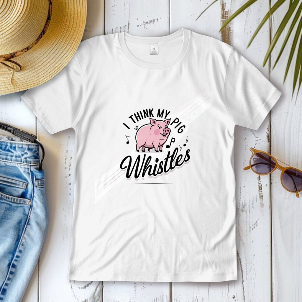 Damen T-Shirt mein Schwein pfeift