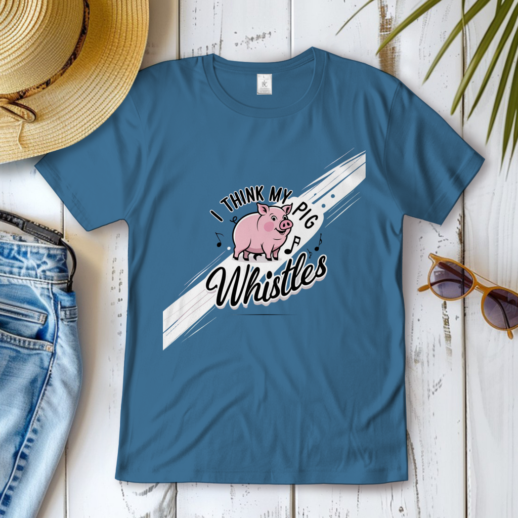 Damen T-Shirt mein Schwein pfeift