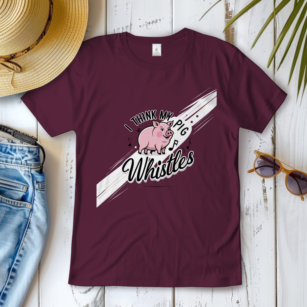 Damen T-Shirt mein Schwein pfeift