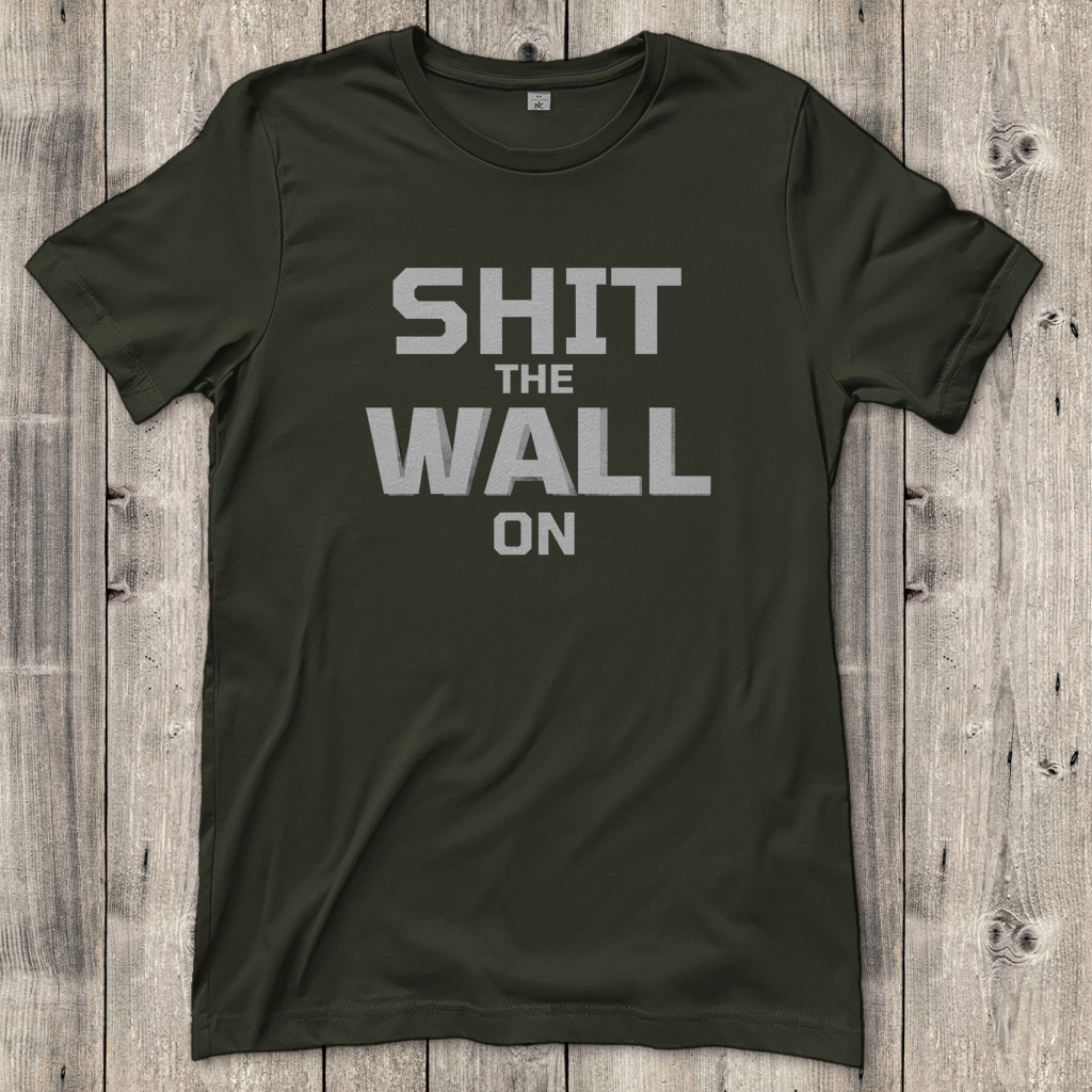 Damen T-Shirt shit the wall on