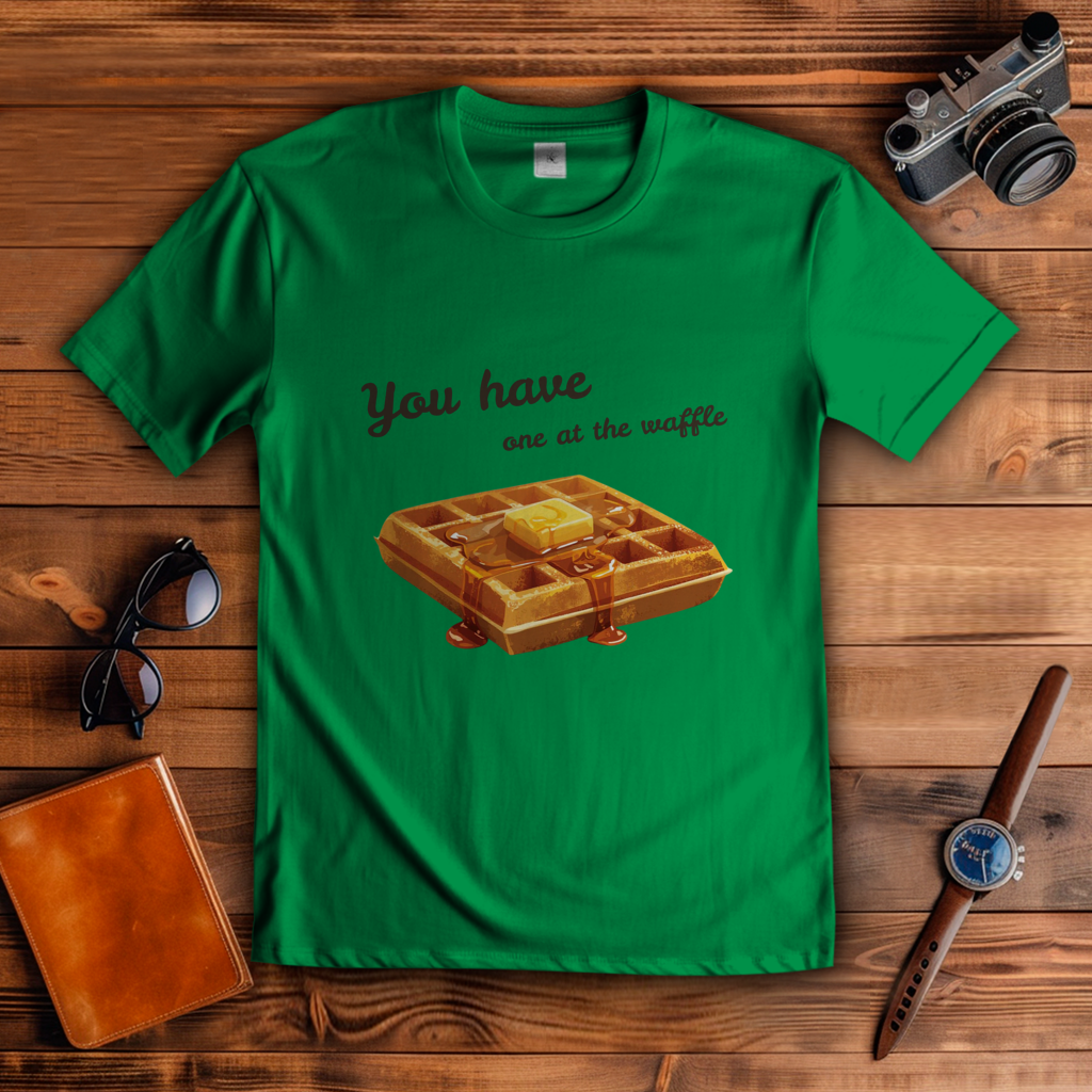 Herren T-Shirt du hast einen an der Waffel