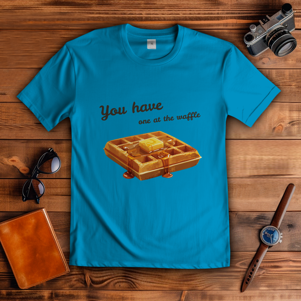 Herren T-Shirt du hast einen an der Waffel