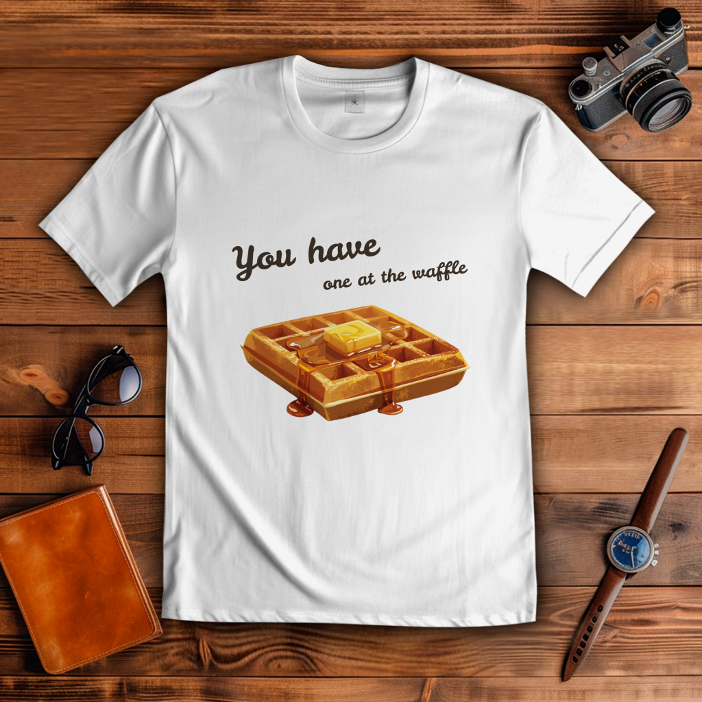 Herren T-Shirt du hast einen an der Waffel