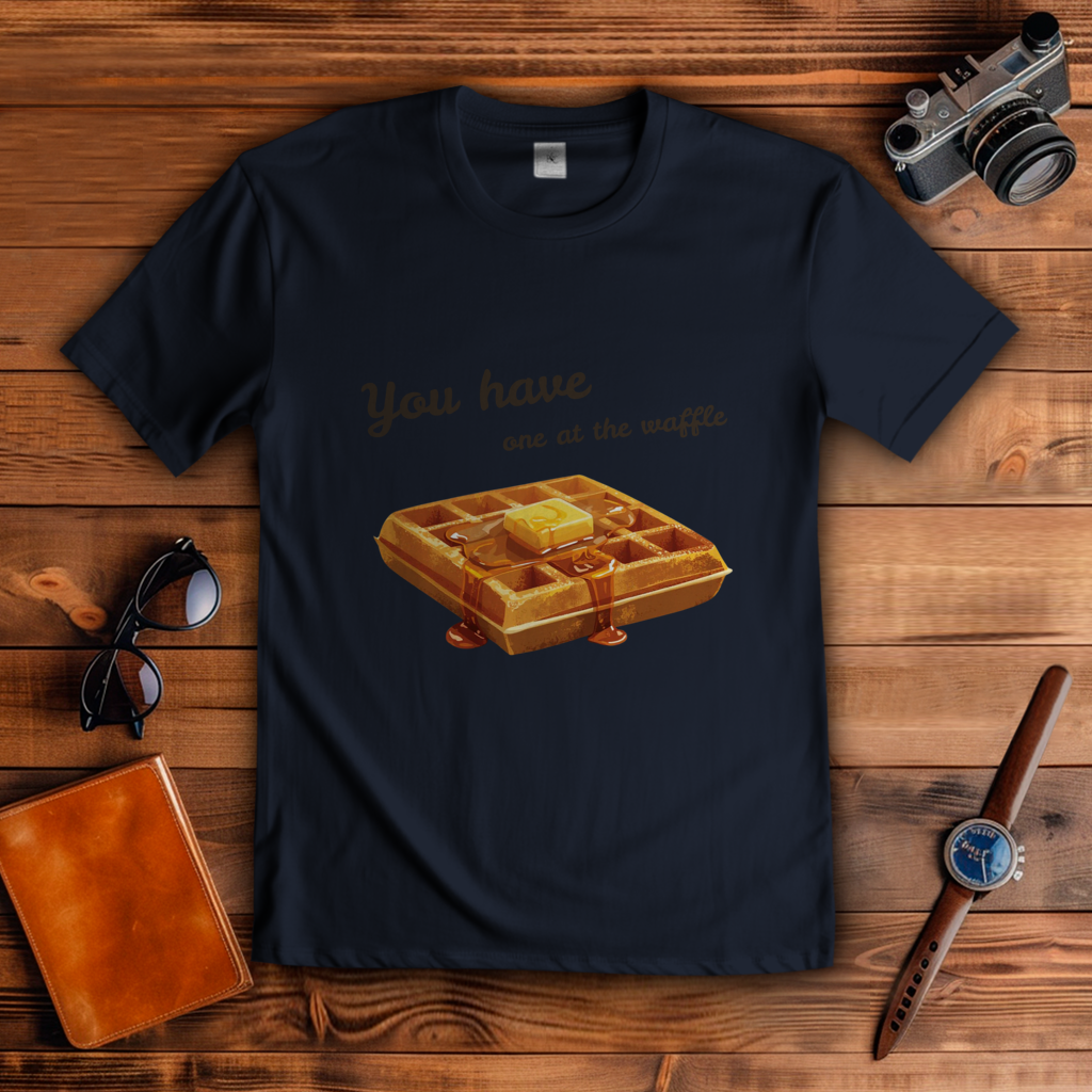 Herren T-Shirt du hast einen an der Waffel