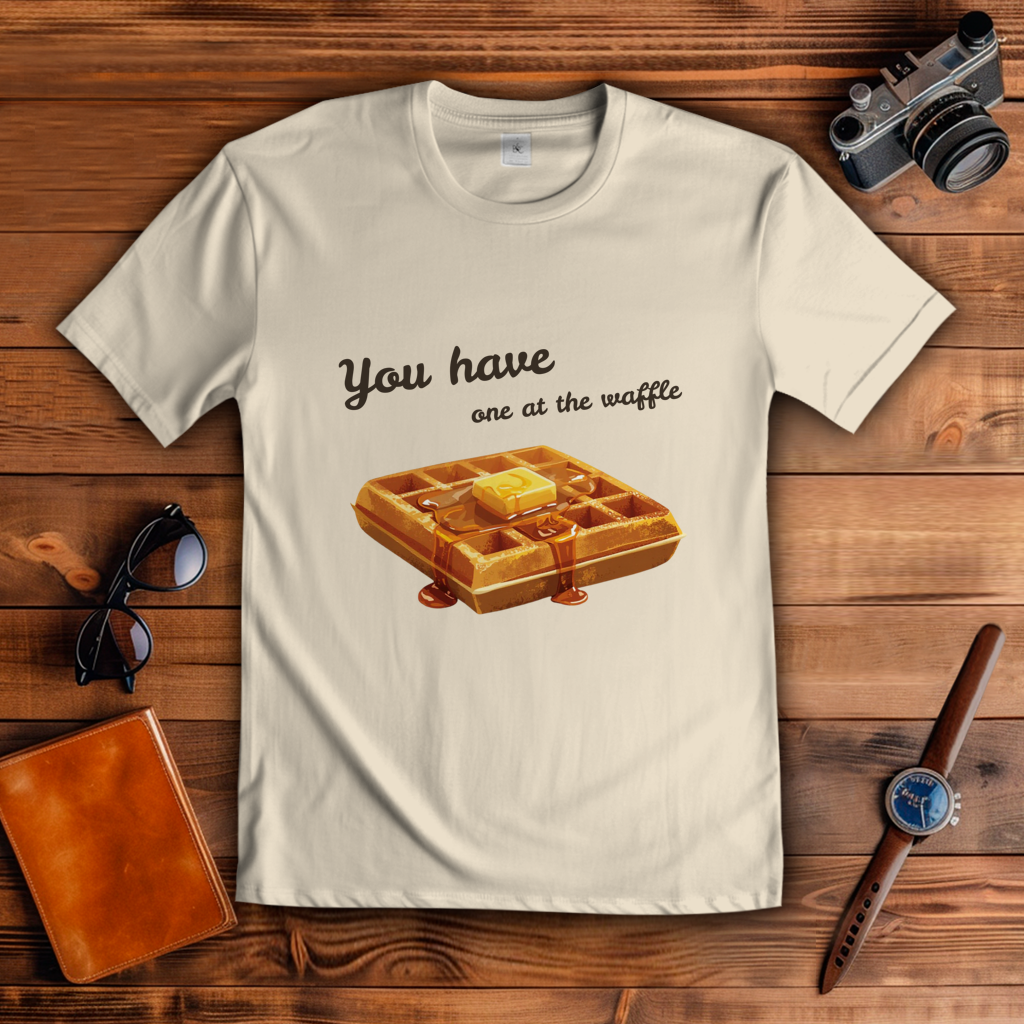 Herren T-Shirt du hast einen an der Waffel
