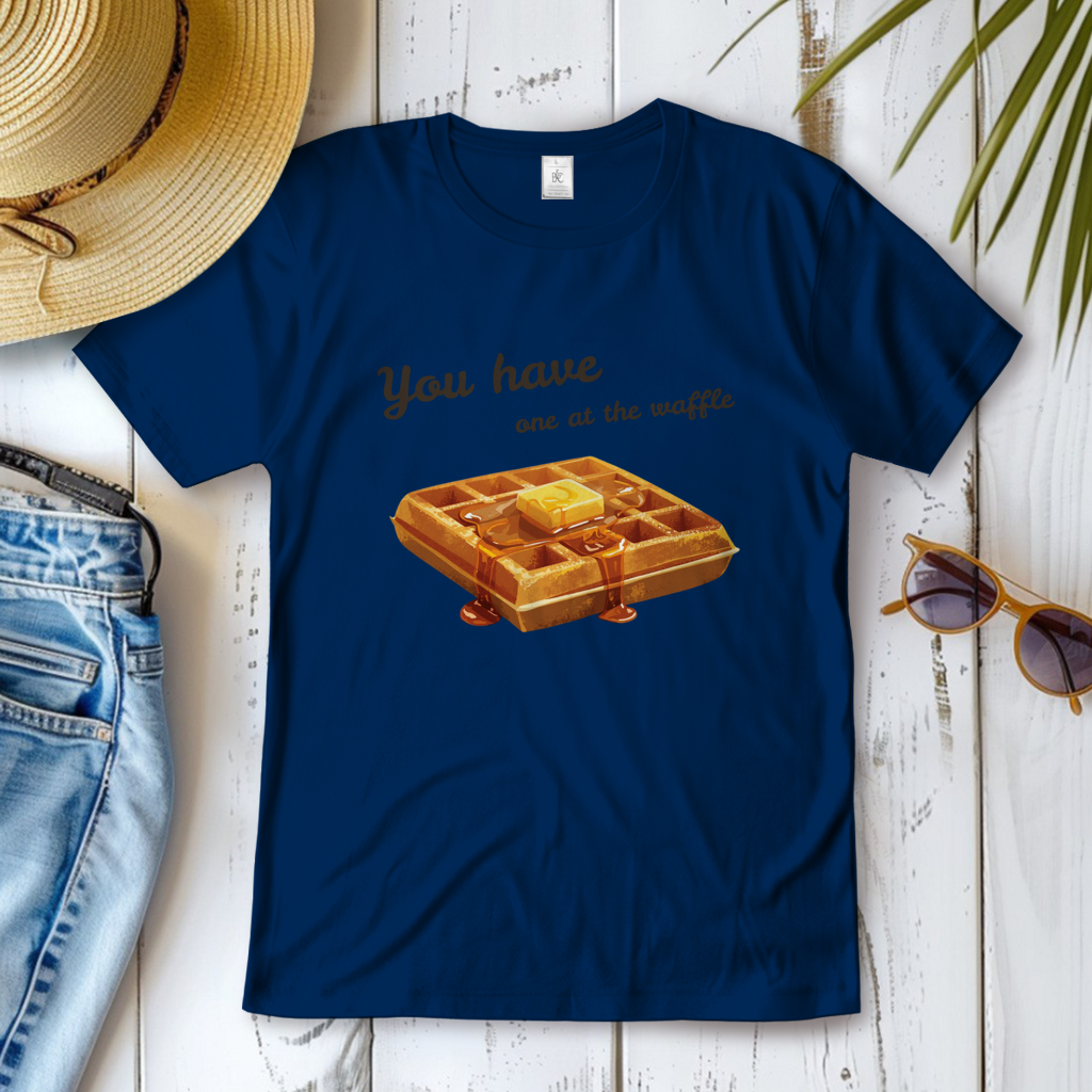 Damen T-Shirt du hast einen an der Waffel