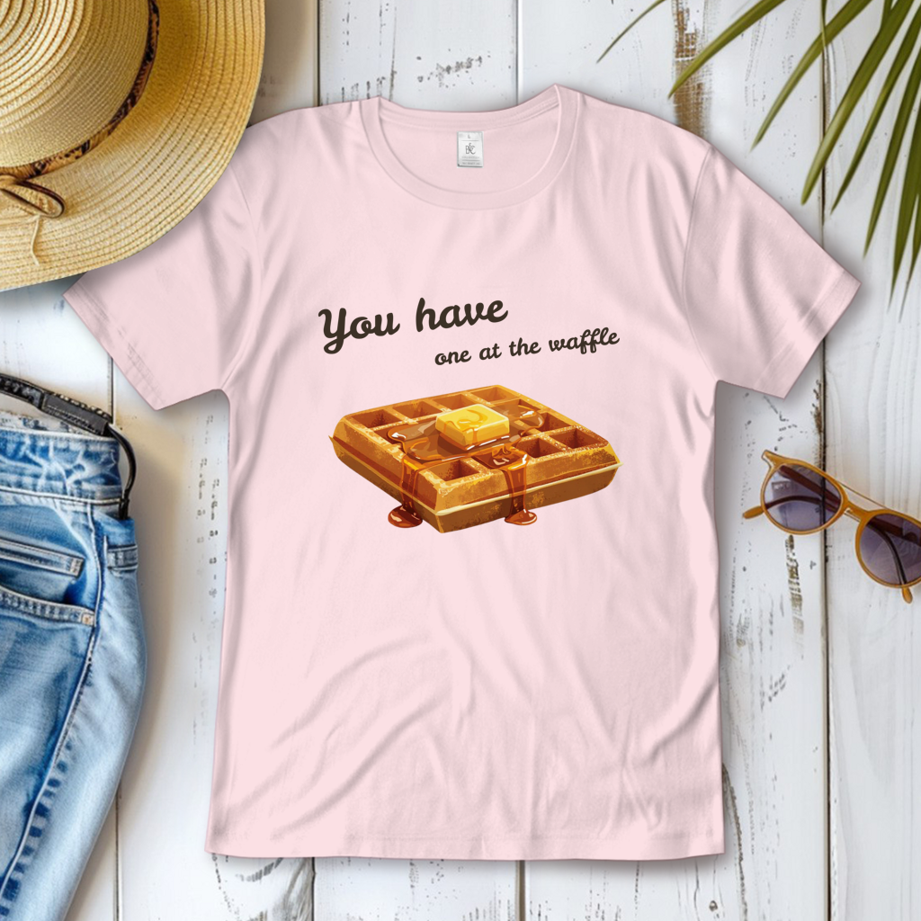 Damen T-Shirt du hast einen an der Waffel