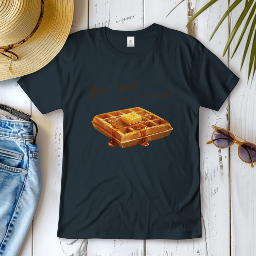 Damen T-Shirt du hast einen an der Waffel