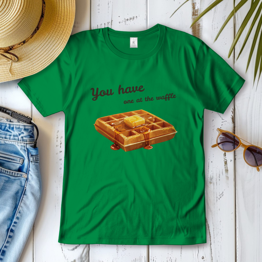 Damen T-Shirt du hast einen an der Waffel