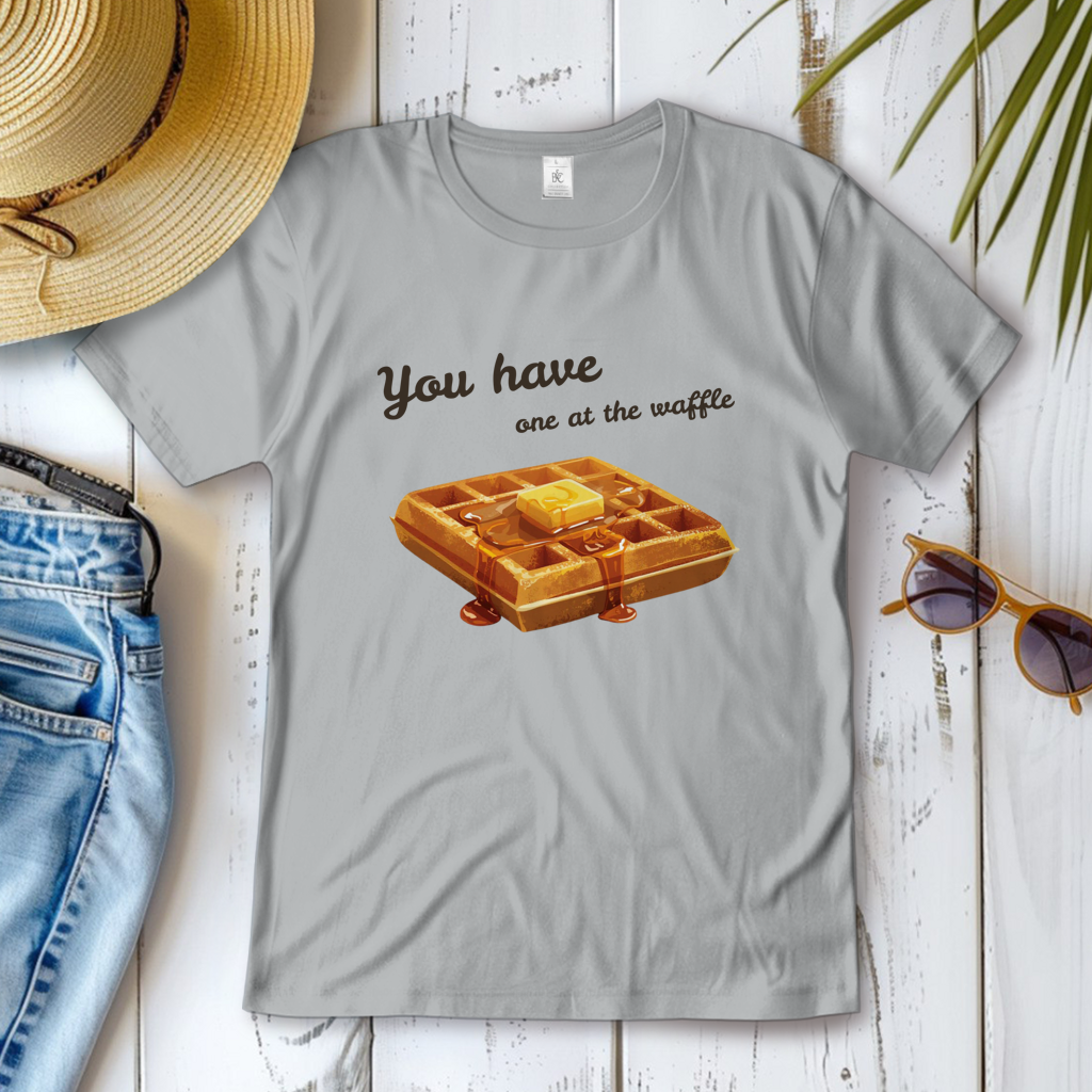 Damen T-Shirt du hast einen an der Waffel