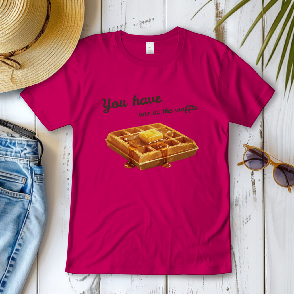 Damen T-Shirt du hast einen an der Waffel