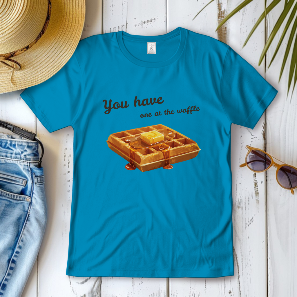 Damen T-Shirt du hast einen an der Waffel