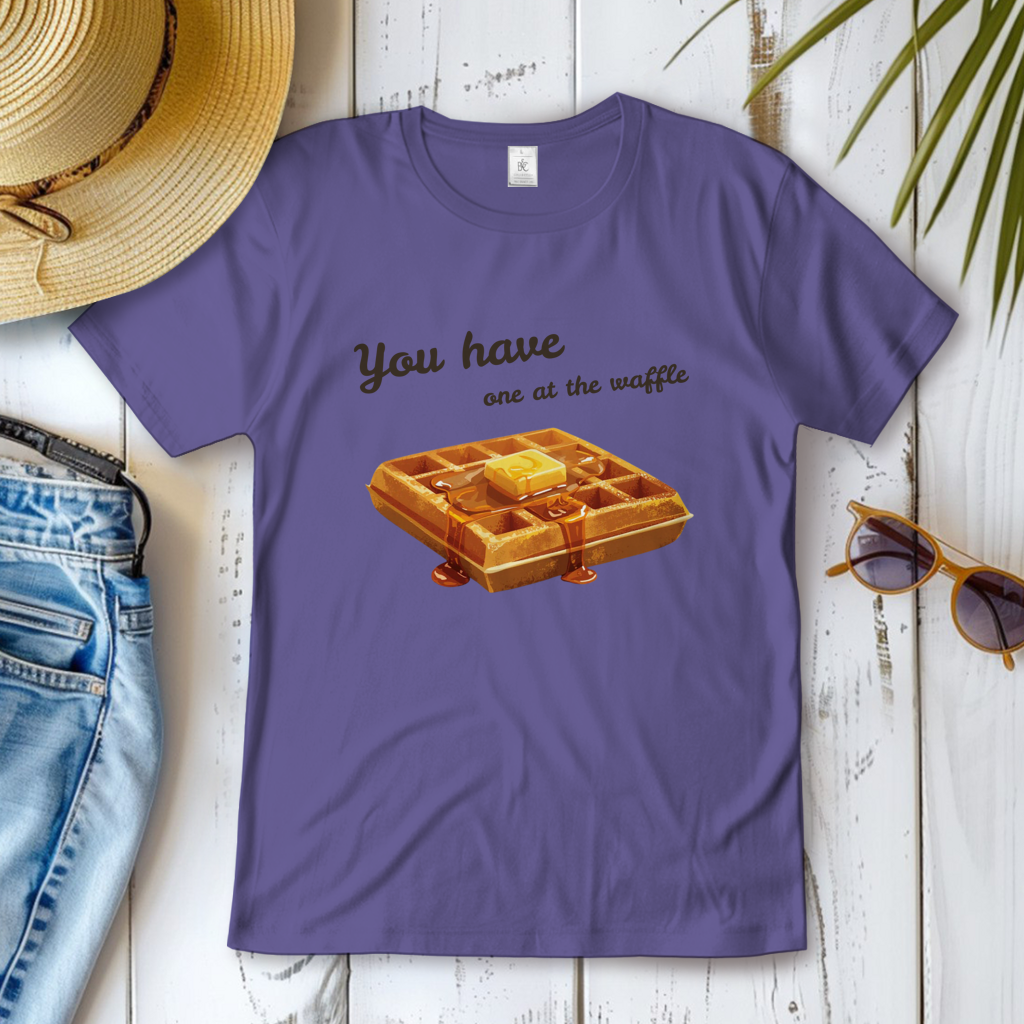 Damen T-Shirt du hast einen an der Waffel