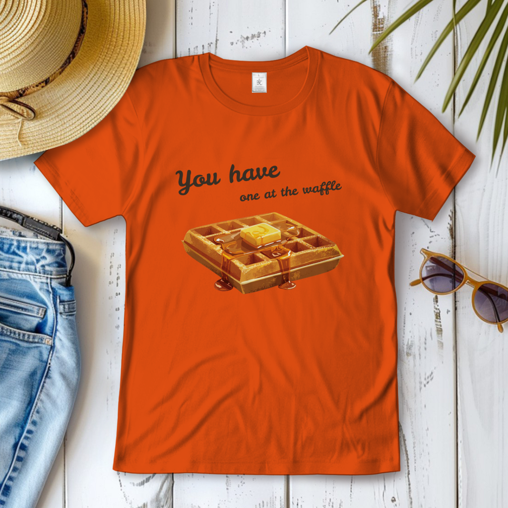 Damen T-Shirt du hast einen an der Waffel