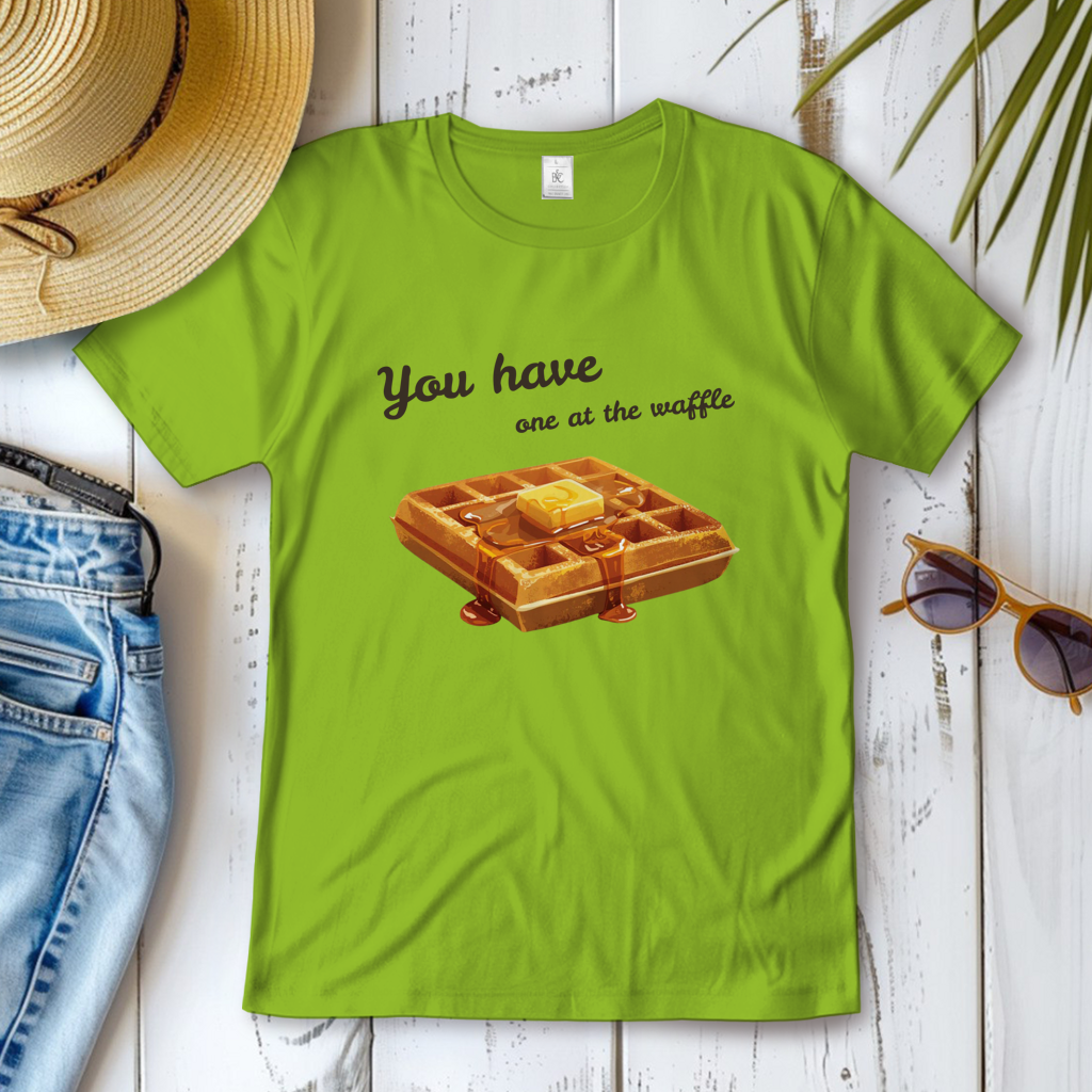 Damen T-Shirt du hast einen an der Waffel
