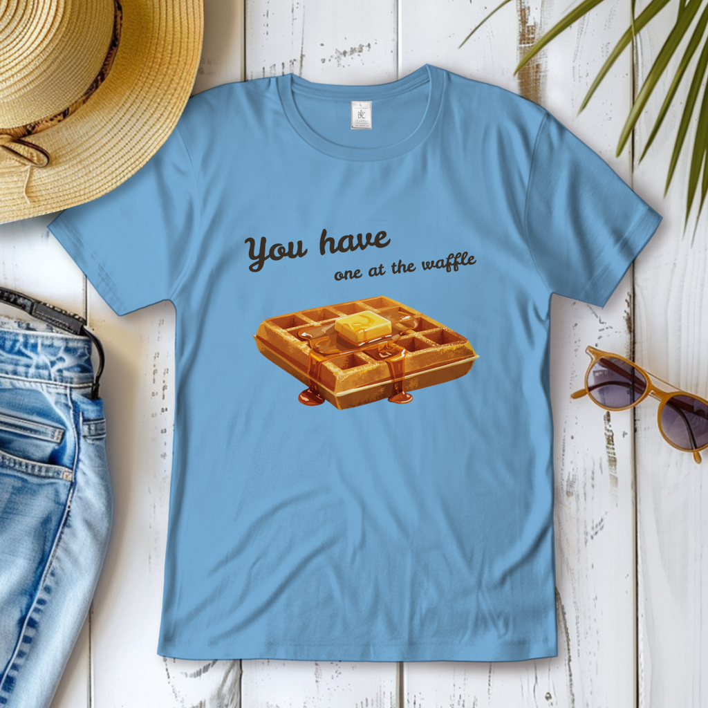 Damen T-Shirt du hast einen an der Waffel
