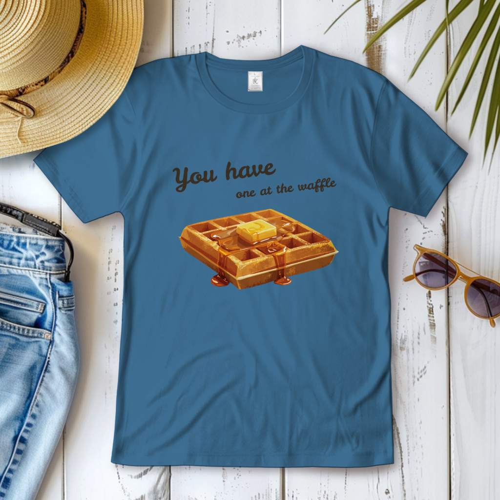 Damen T-Shirt du hast einen an der Waffel