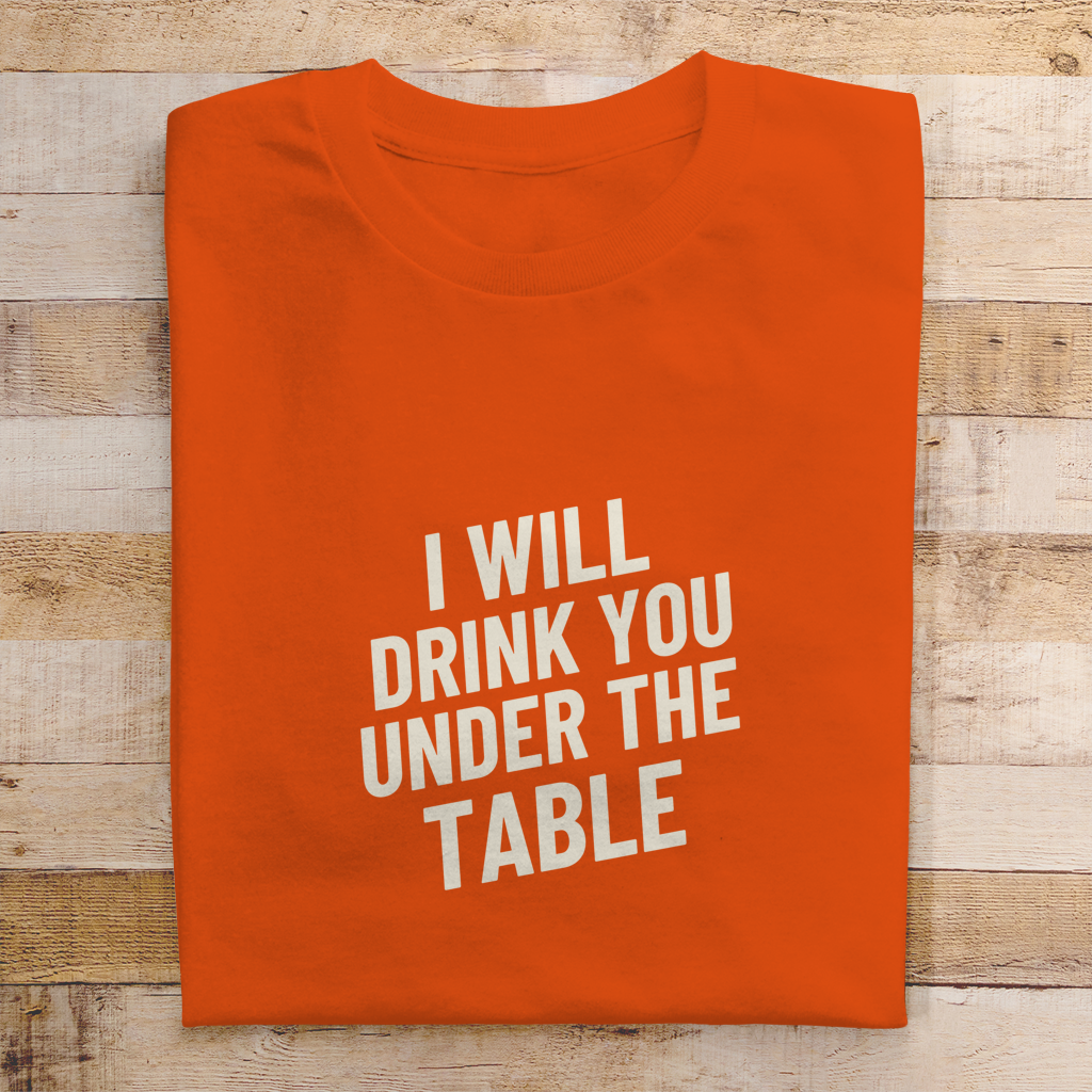 Herren T-Shirt drink ander the table