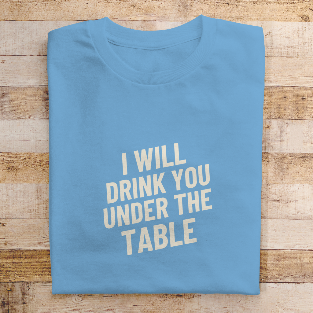 Herren T-Shirt drink ander the table